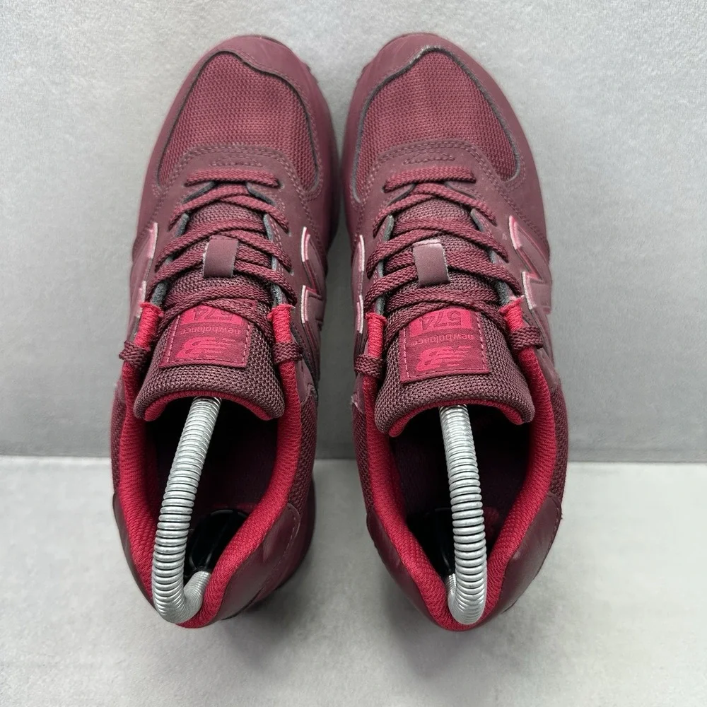 Womens 7 / 5.5Y New Balance 574 Shoes Maroon Athletic Casual Low Top Sneakers - Picture 6 of 8